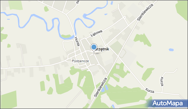 Kurzętnik, 21 Stycznia, mapa Kurzętnik