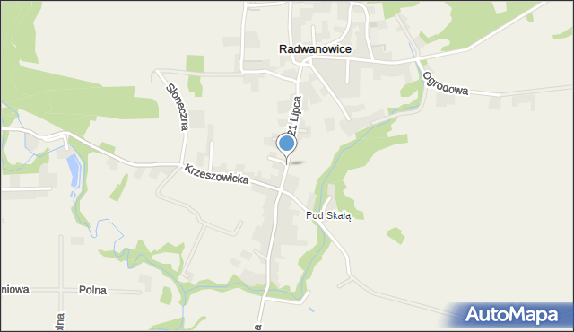 Radwanowice, 21 Lipca, mapa Radwanowice