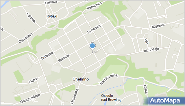 Chełmno, 22 Stycznia, mapa Chełmno