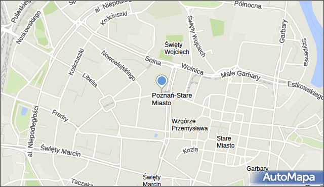 Poznań, 23 Lutego, mapa Poznania