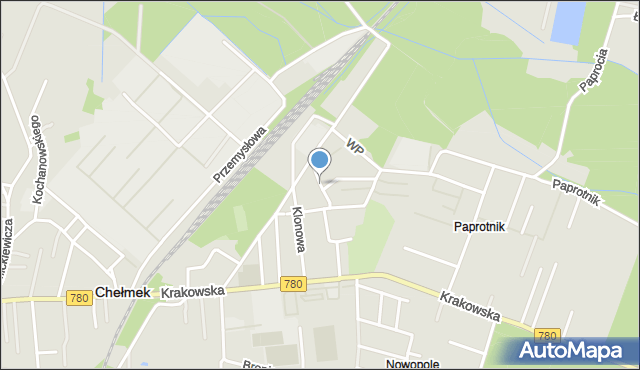 Chełmek powiat oświęcimski, 25 Stycznia, mapa Chełmek powiat oświęcimski