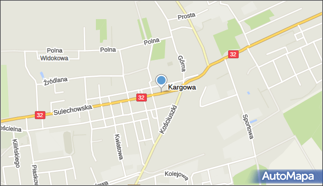 Kargowa, 27 Stycznia, mapa Kargowa