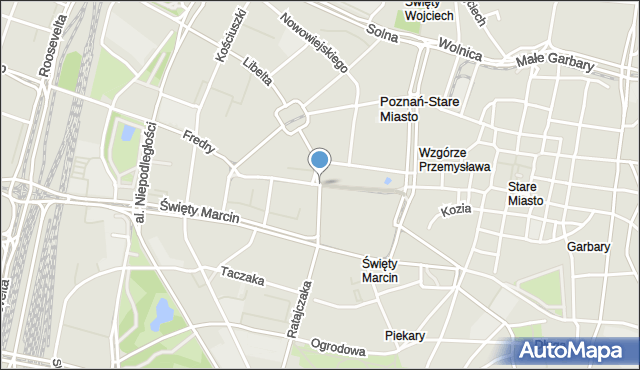 Poznań, 27 Grudnia, mapa Poznania