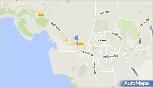 Zalewo powiat iławski, 29 Stycznia, mapa Zalewo powiat iławski