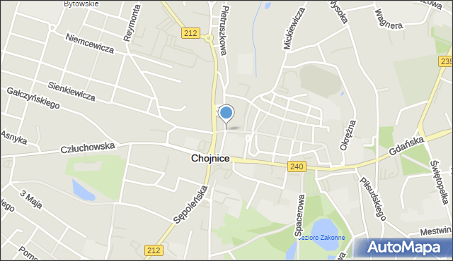 Chojnice, 31 Stycznia, mapa Chojnic