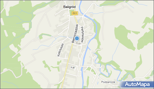 Baligród, 3 Maja, mapa Baligród