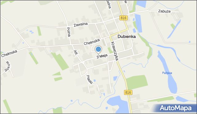 Dubienka, 3 Maja, mapa Dubienka