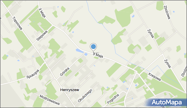 Henryszew, 3 Maja, mapa Henryszew