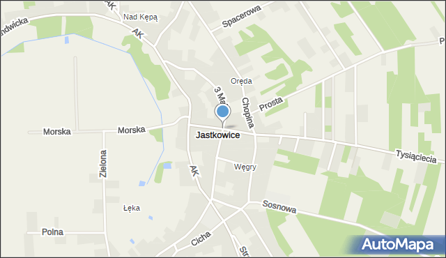 Jastkowice, 3 Maja, mapa Jastkowice