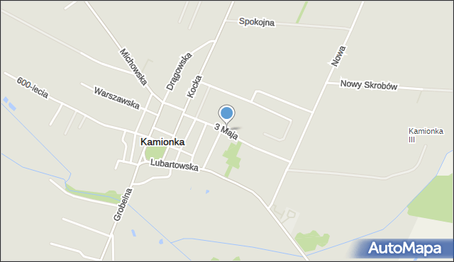 Kamionka powiat lubartowski, 3 Maja, mapa Kamionka powiat lubartowski