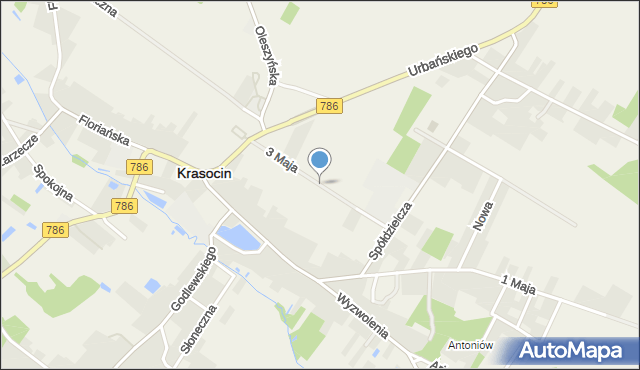 Krasocin, 3 Maja, mapa Krasocin