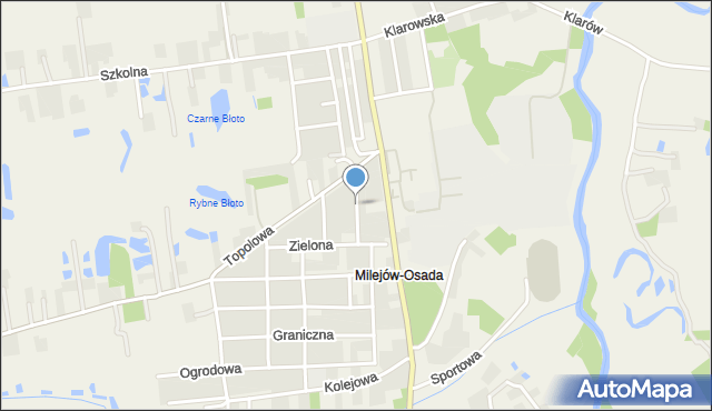 Milejów-Osada, 3 Maja, mapa Milejów-Osada