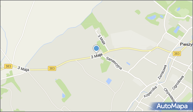 Pieszyce, 3 Maja, mapa Pieszyce