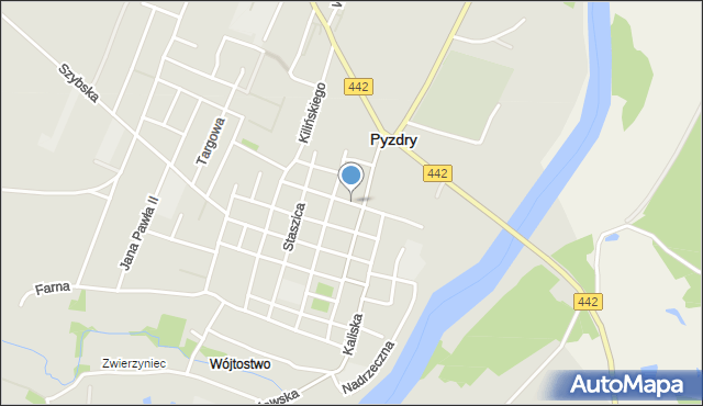 Pyzdry, 3 Maja, mapa Pyzdry