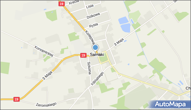 Sarnaki, 3 Maja, mapa Sarnaki