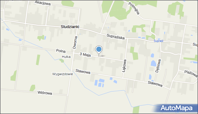 Studzianki gmina Wasilków, 3 Maja, mapa Studzianki gmina Wasilków
