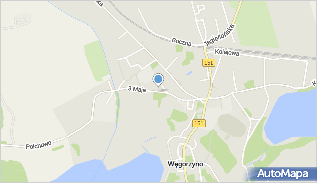 Węgorzyno, 3 Maja, mapa Węgorzyno