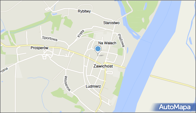 Zawichost, 3 Maja, mapa Zawichost