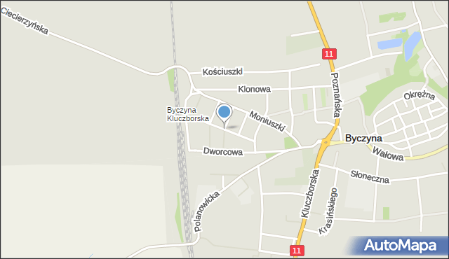 Byczyna powiat kluczborski, 400-lecia Bitwy pod Byczyną, mapa Byczyna powiat kluczborski