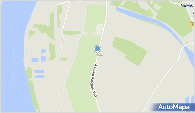 Puławy, 4 Pułku Piechoty Wojska Polskiego, mapa Puław