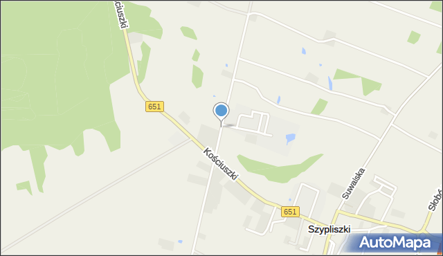 Szypliszki, 4 Sierpnia, mapa Szypliszki