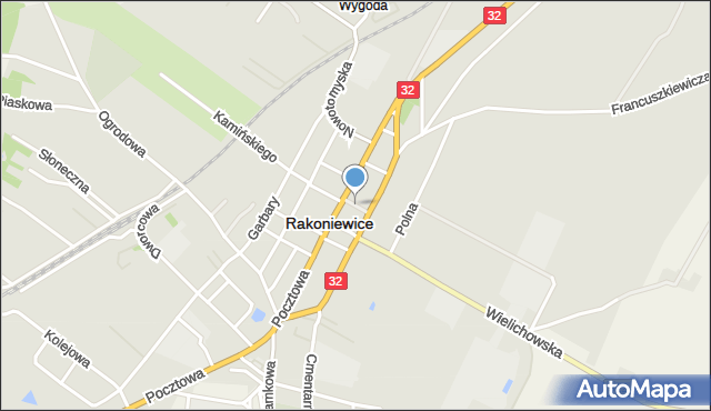 Rakoniewice, 5 Stycznia, mapa Rakoniewice