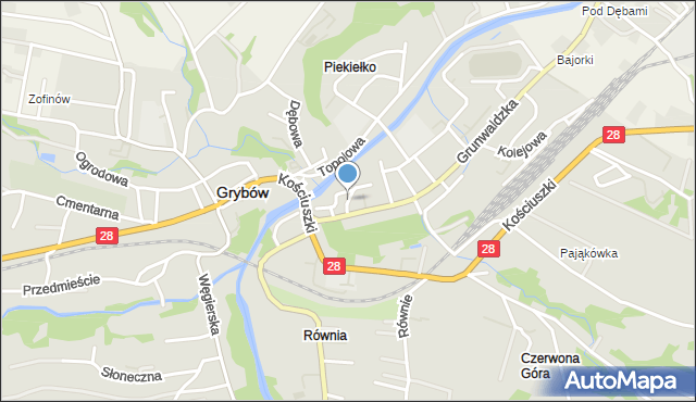 Grybów, 600-lecia, mapa Grybów