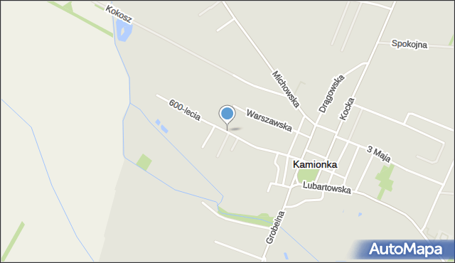 Kamionka powiat lubartowski, 600-lecia, mapa Kamionka powiat lubartowski