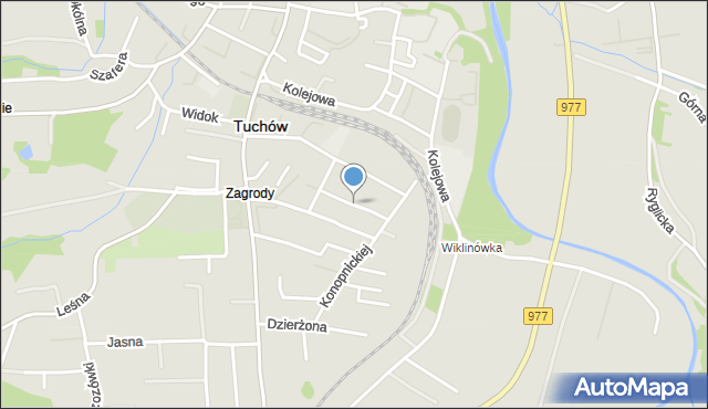 Tuchów, 650-lecia, mapa Tuchów