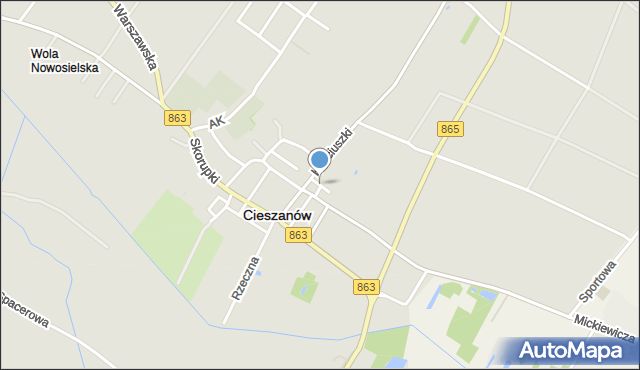 Cieszanów, 6 Grudnia, mapa Cieszanów