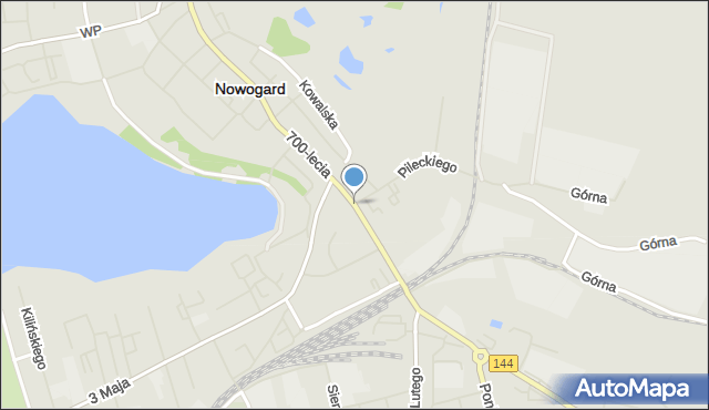 Nowogard, 700-lecia, mapa Nowogard