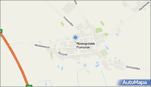 Nowogródek Pomorski, 700-lecia, mapa Nowogródek Pomorski