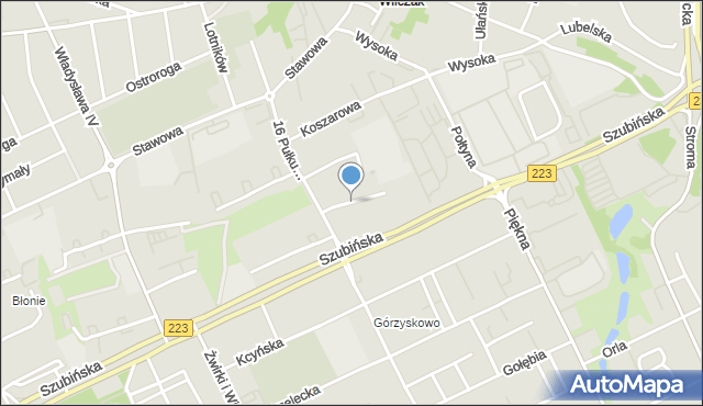 Bydgoszcz, Abrahama Romana, mapa Bydgoszczy