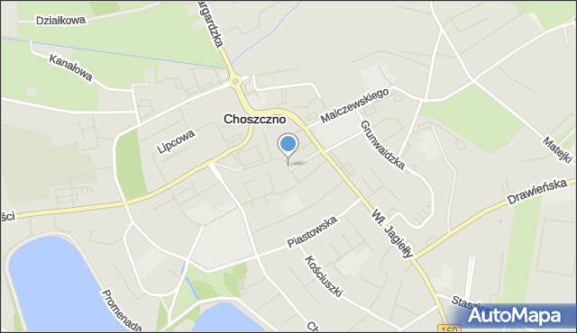 Choszczno, Abramskiego Jana, ks. prał., mapa Choszczno