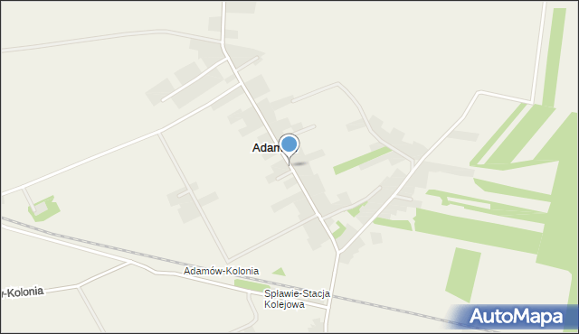 Adamów gmina Golina, Adamów, mapa Adamów gmina Golina