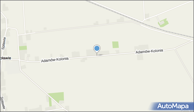 Adamów gmina Golina, Adamów-Kolonia, mapa Adamów gmina Golina