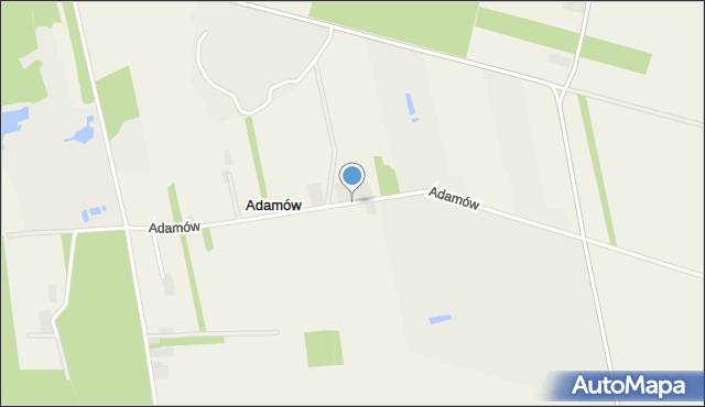 Adamów gmina Ładzice, Adamów, mapa Adamów gmina Ładzice