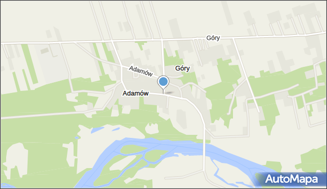 Adamów gmina Promna, Adamów, mapa Adamów gmina Promna