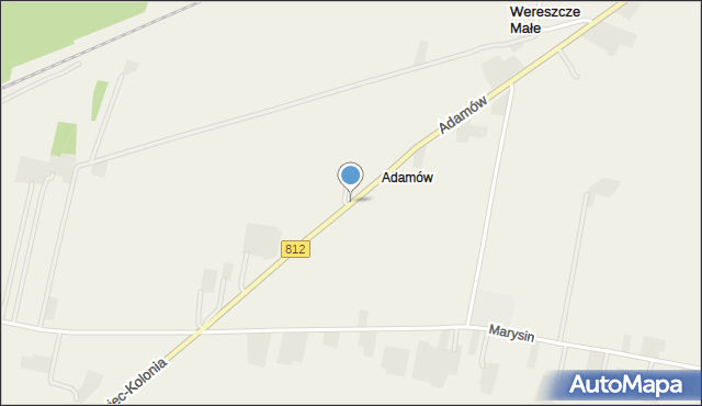 Adamów gmina Rejowiec, Adamów, mapa Adamów gmina Rejowiec