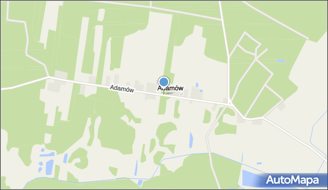 Adamów gmina Żarnów, Adamów, mapa Adamów gmina Żarnów