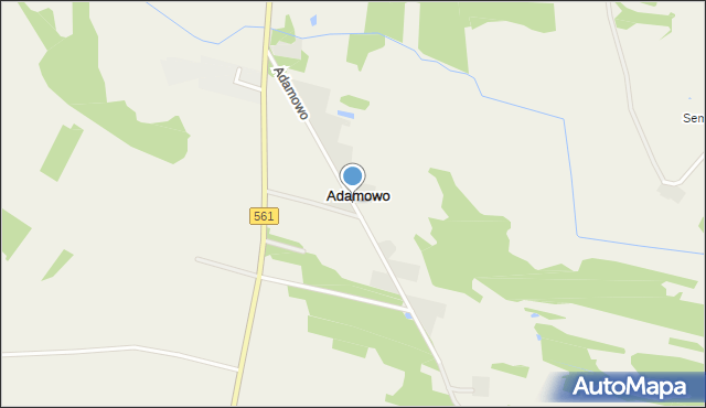 Adamowo gmina Bieżuń, Adamowo, mapa Adamowo gmina Bieżuń