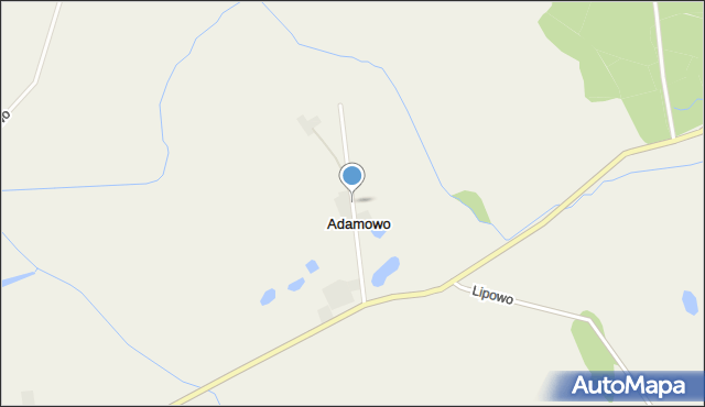 Adamowo gmina Biskupiec, Adamowo, mapa Adamowo gmina Biskupiec