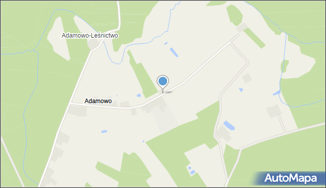 Adamowo gmina Więcbork, Adamowo, mapa Adamowo gmina Więcbork