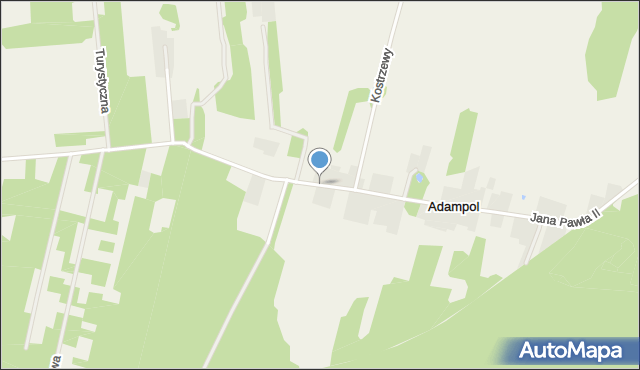 Adampol gmina Jadów, Adampol, mapa Adampol gmina Jadów