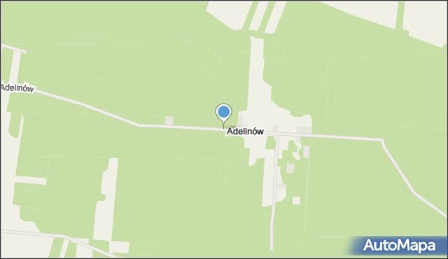 Adelinów gmina Sulejów, Adelinów, mapa Adelinów gmina Sulejów