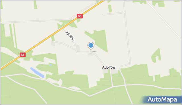 Adolfów gmina Ceranów, Adolfów, mapa Adolfów gmina Ceranów