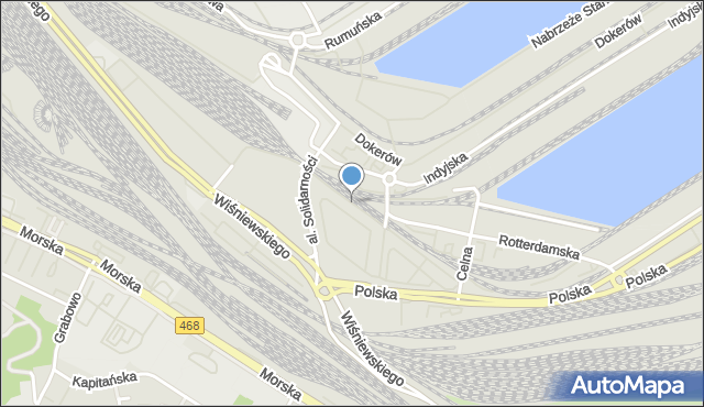 Gdynia, Adamskiego Zygmunta, mapa Gdyni