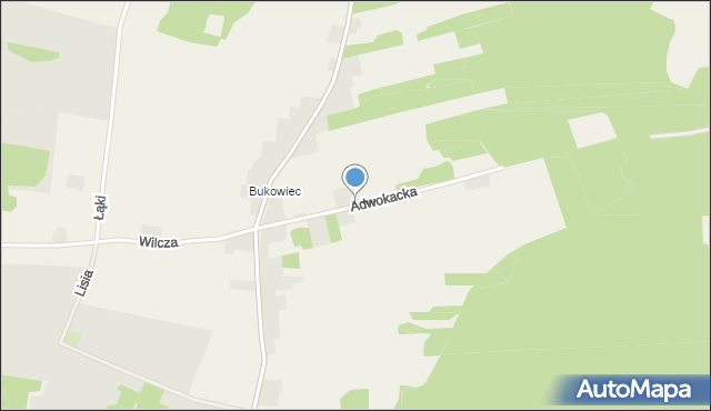 Kiełkowice, Adwokacka, mapa Kiełkowice