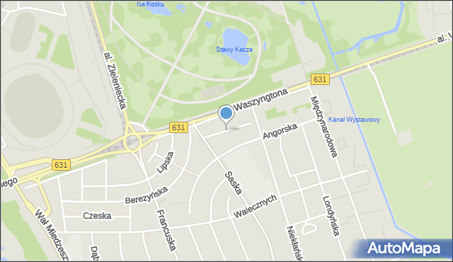 Warszawa, Adampolska, mapa Warszawy