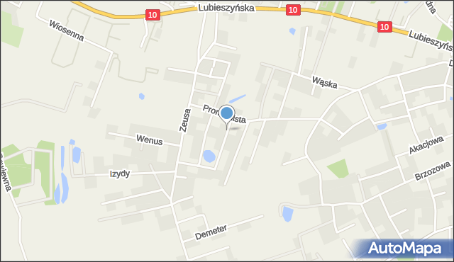 Mierzyn gmina Dobra (Szczecińska), Afrodyty, mapa Mierzyn gmina Dobra (Szczecińska)